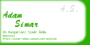 adam simar business card